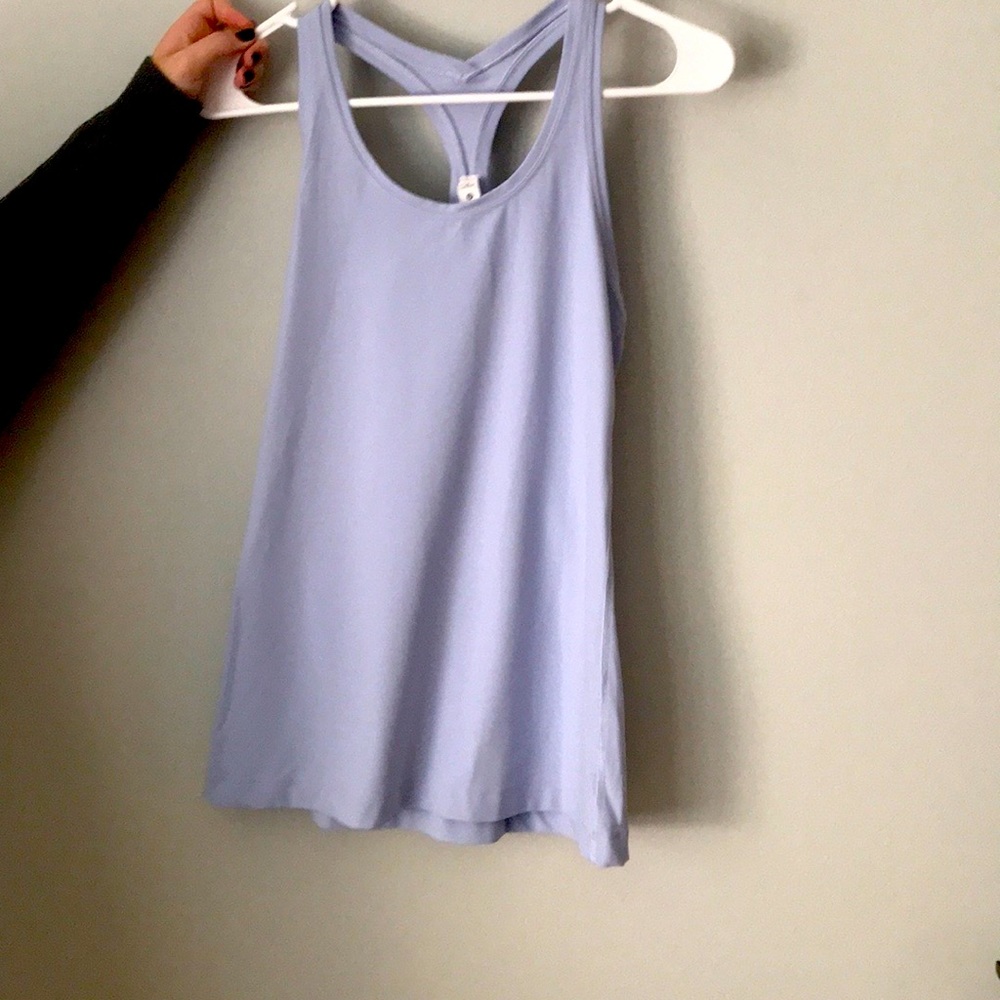 Lulu workout shirt, baby blue, size 8